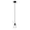 Z-Lite Bohin 1 Light Mini Pendant, Matte Black And Clear Seedy 464MP-MB - alternate 6